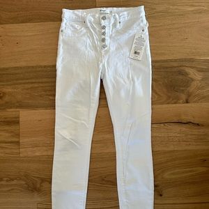Hudson Barbara NWT High Waisted Super Skinny ankle white jeans : size 25